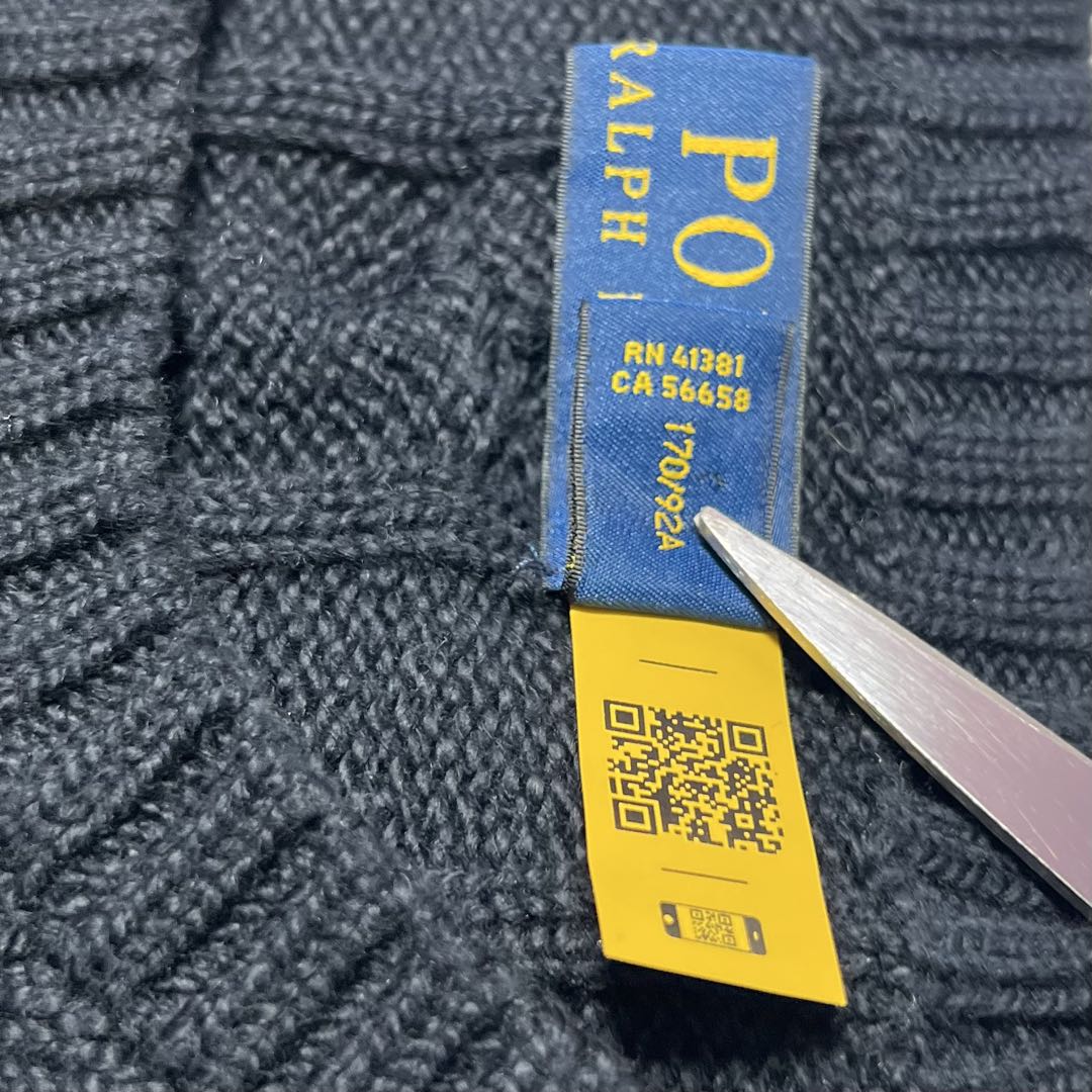 極美品✨ポロラルフローレン ケーブルニット コットン 濃紺 赤ポニー 現行 S