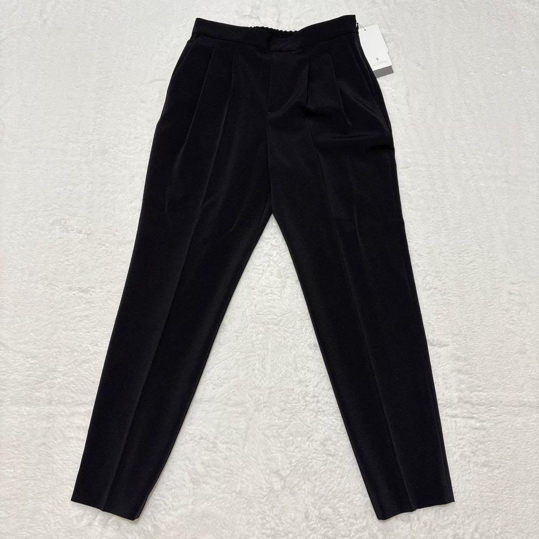 《タグ付き》ノーカラーパンツスーツセットアップ PLST グリーンレーベル L