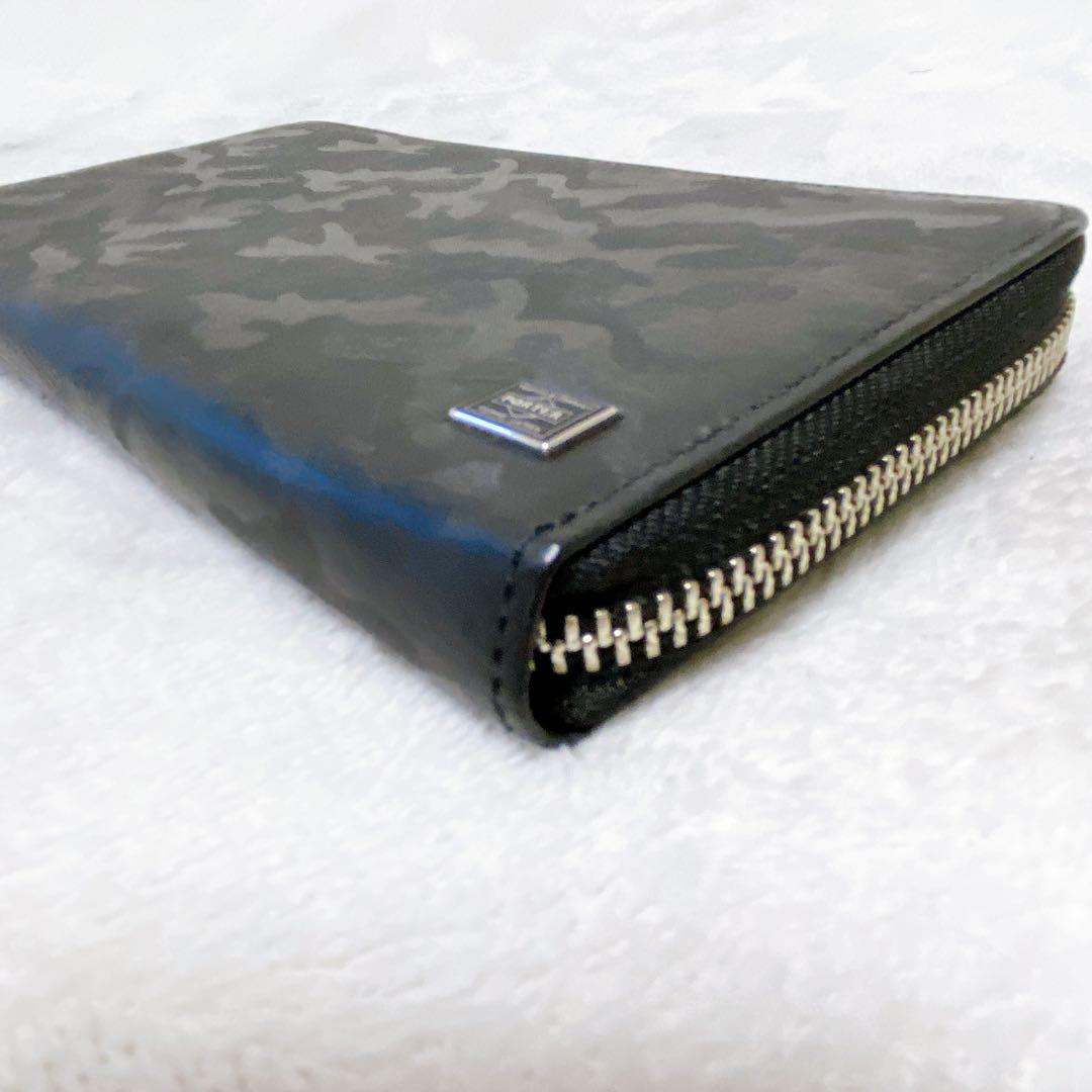 PORTER　ワンダー　ラウンドジップ長財布　BOX型小銭入れ　ブラック　迷彩柄