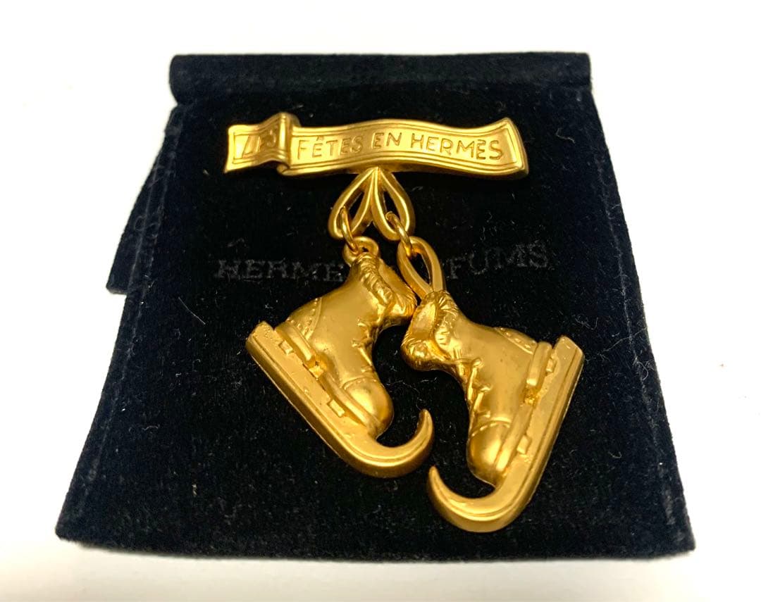 F*n様 エルメス HERMES スケートシューズ ブローチ スケート靴 ゴール