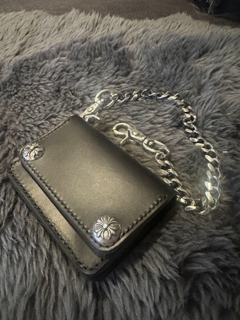 ショート　トラッカーウォレット　シルバー925 クロスボール　ブルガロ