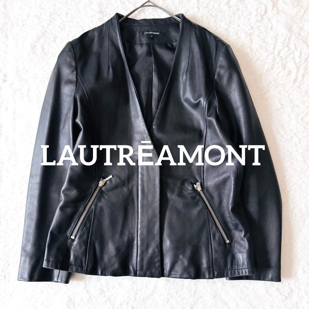 美品✨ ロートレアモン レザージャケット シングル ノーカラー 38 ラムレザー