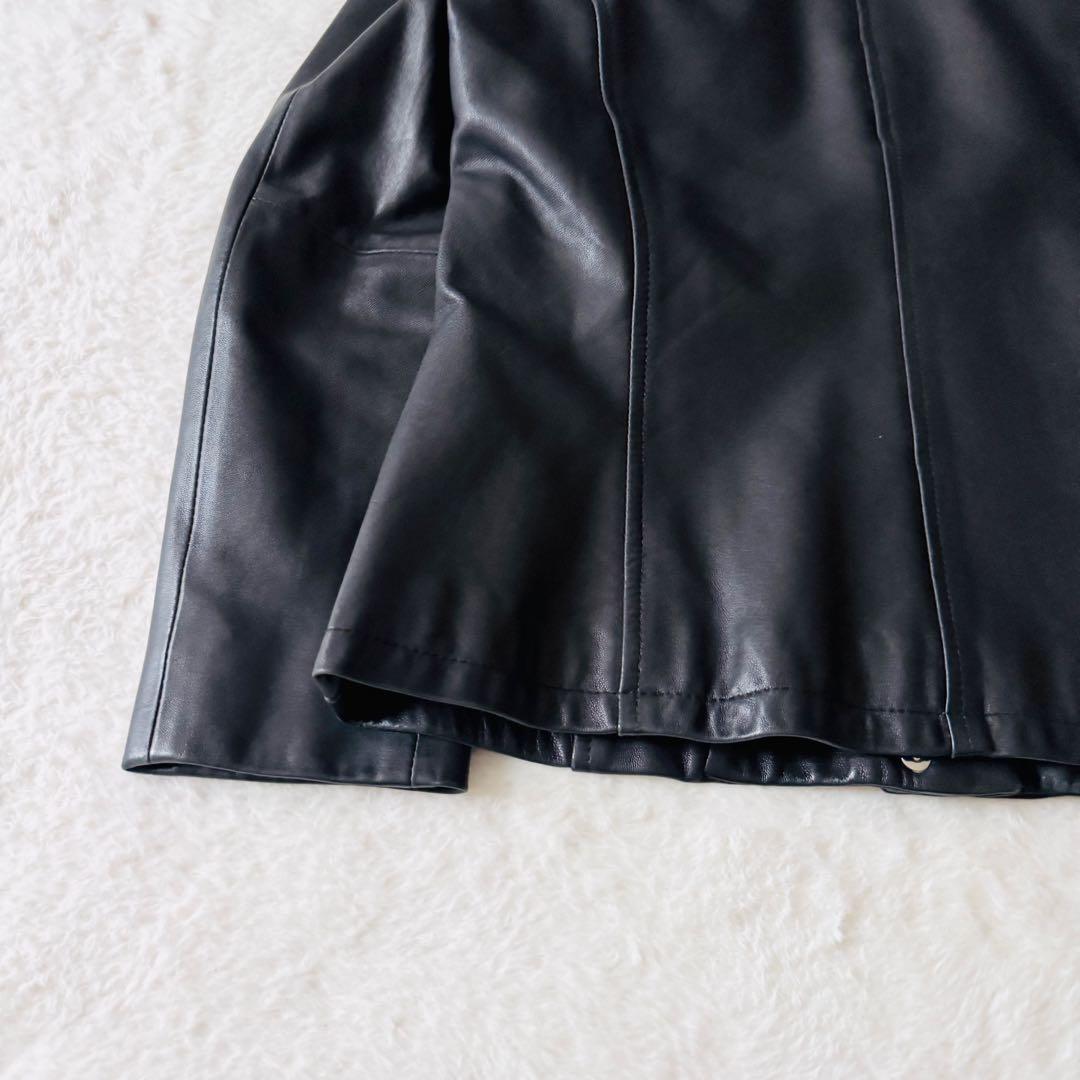 美品✨ ロートレアモン レザージャケット シングル ノーカラー 38 ラムレザー