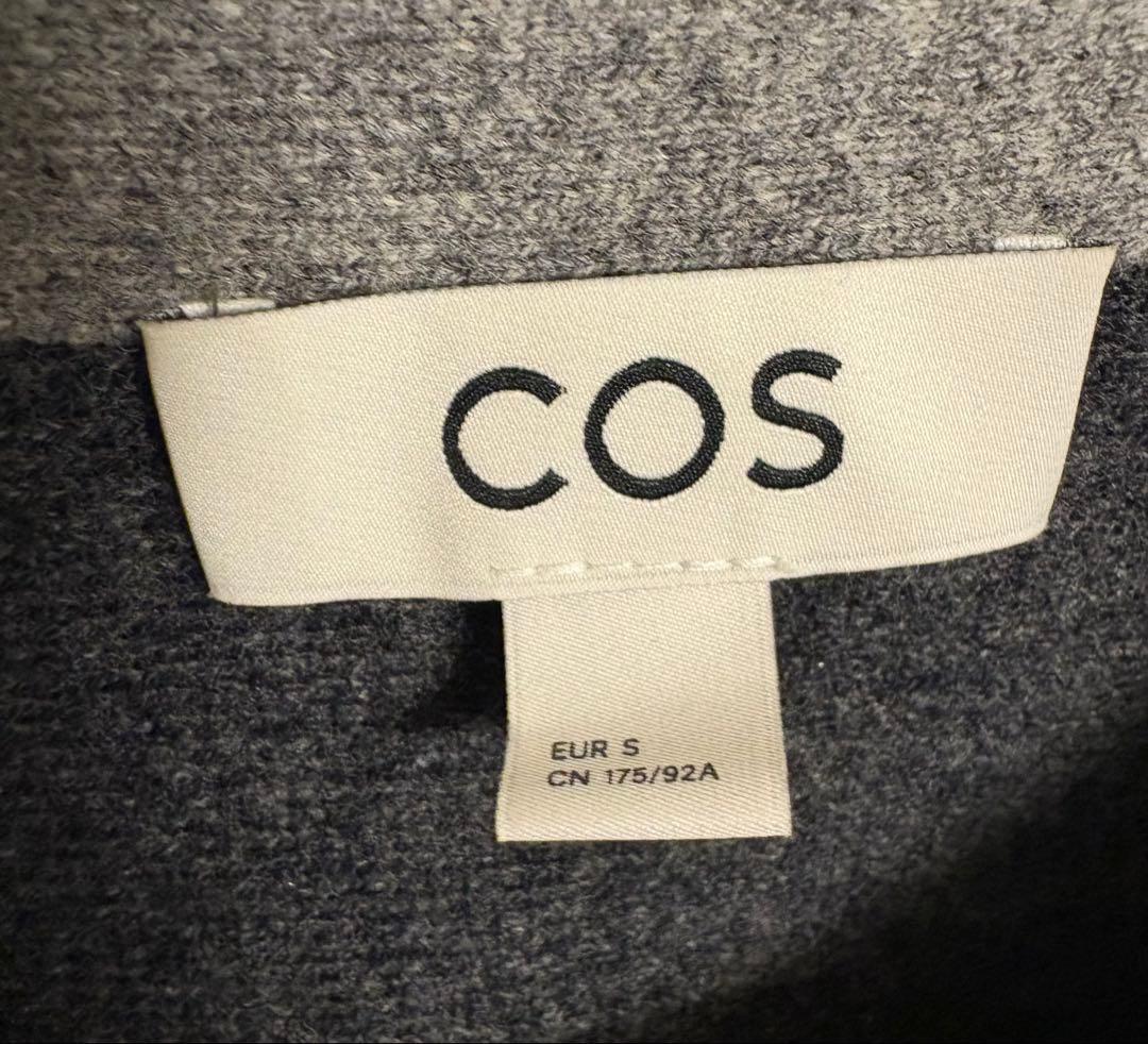 COS ダブルフェイスメリノウールヘンリーニット