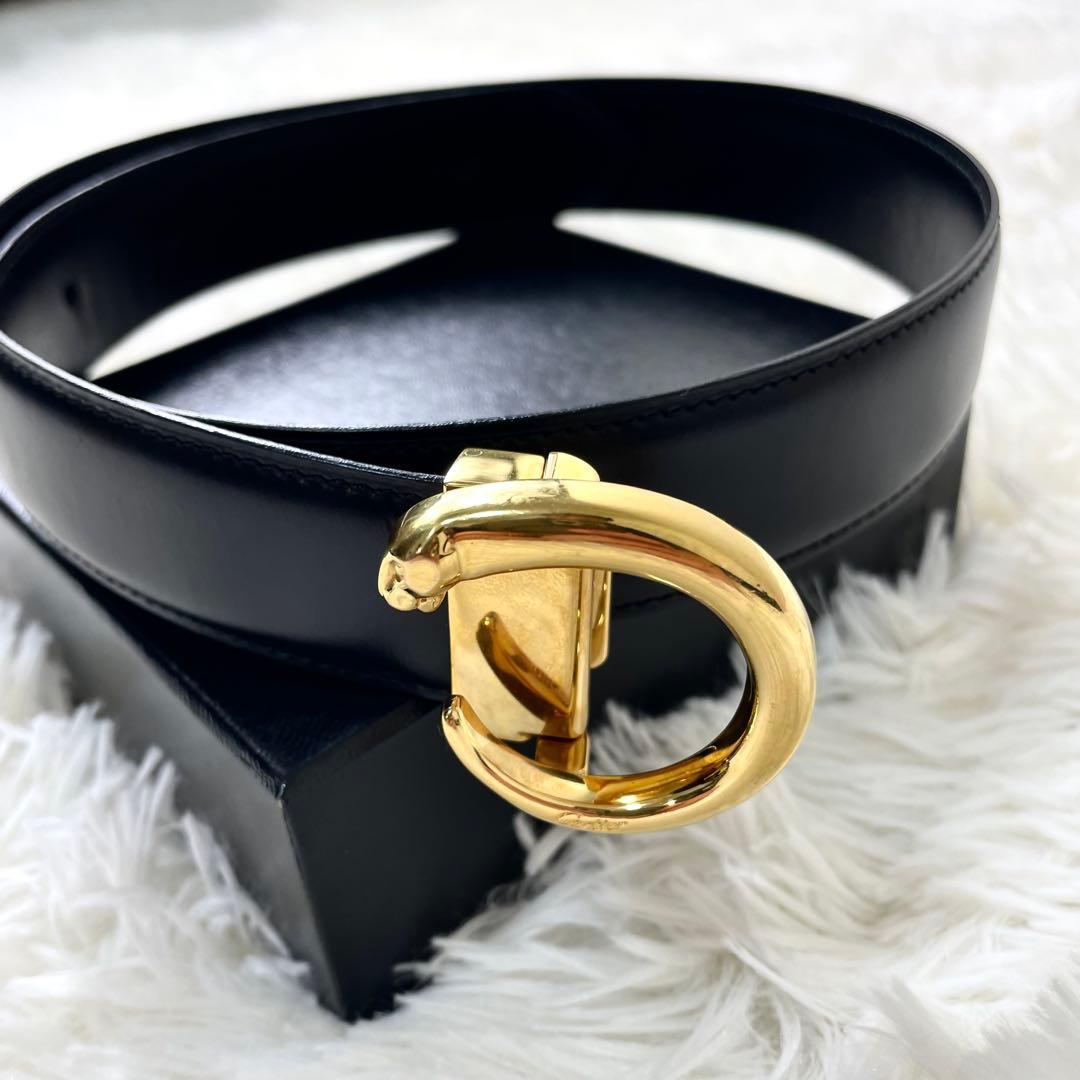 カルティエ　Cartier パンテール　レディース　ベルト　ブラック　黒