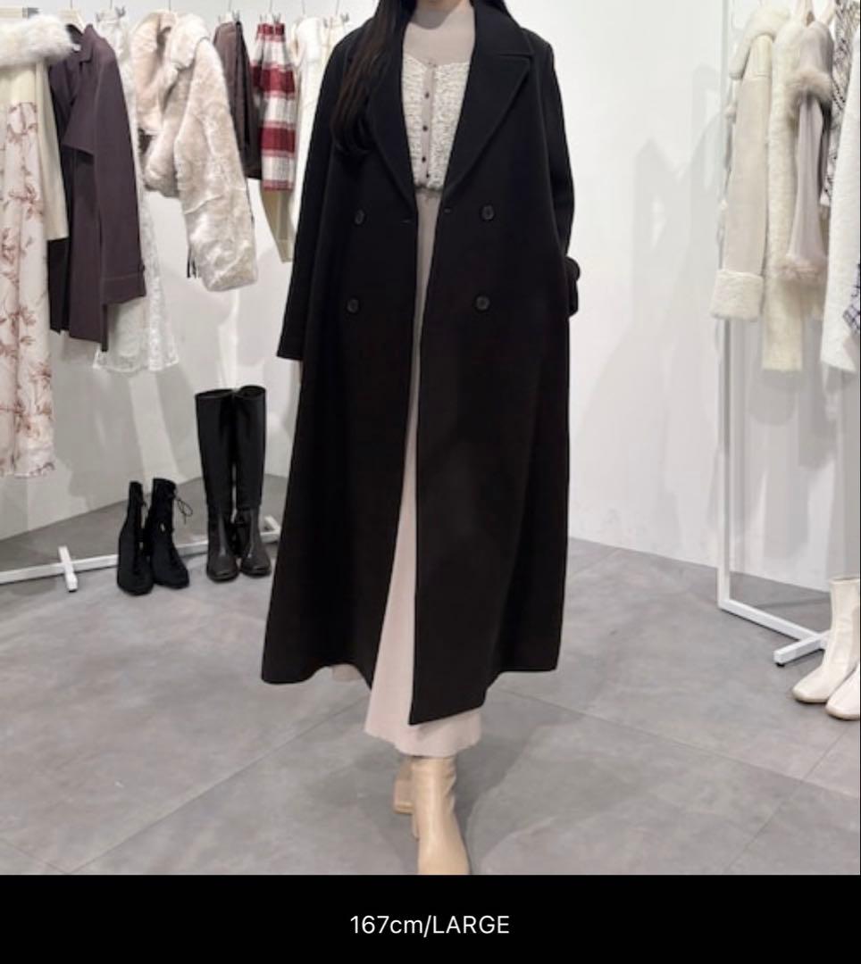 【MERCURY DUO】ウール チェスターコート ブラック L