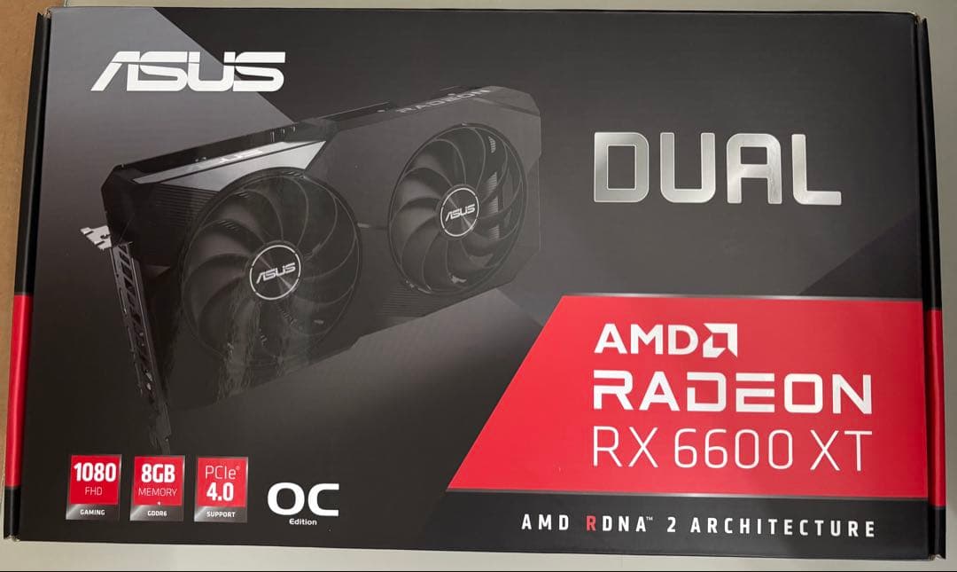ASUS AMD Radeon RX6600XT グラフィックボード