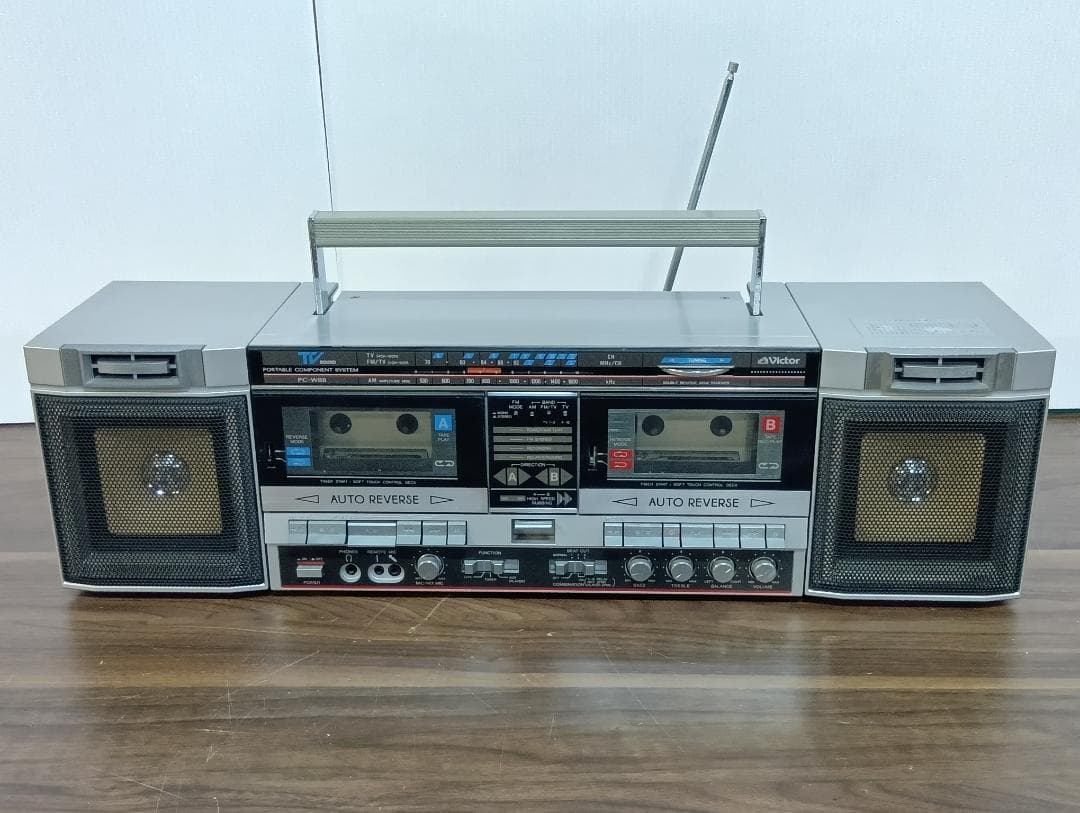 昭和レトロ　VICTOR　ビクター　ダブルラジカセ　PC-W88