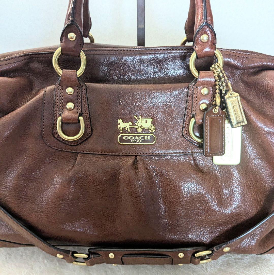 COACH マディソンサブリナ　2way ブラウン/グリーン