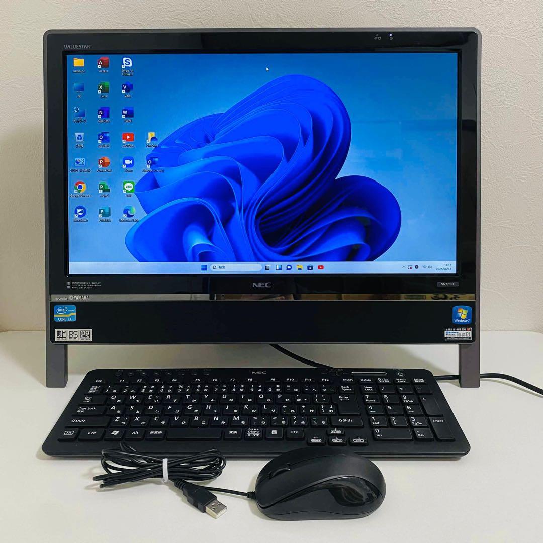 Y659 NECデスクトップSSDサクサク動く Windows11オフィス付き