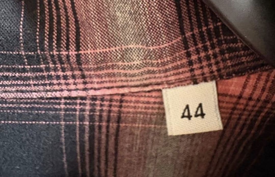 【正規品】OURLEGACY poco shirt 44 ピンクチェックシャツ