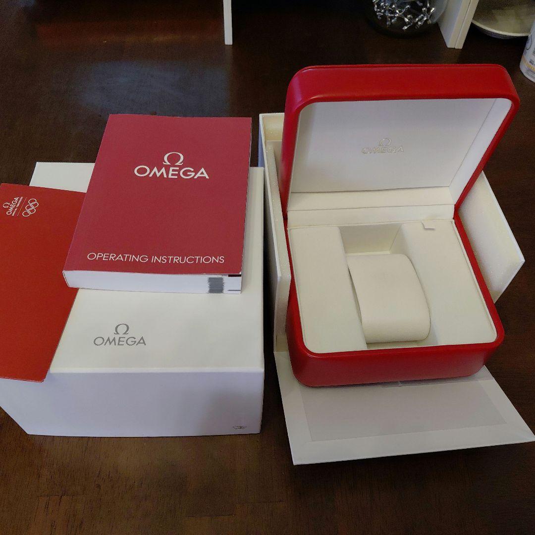 OMEGA 赤 レザーケース 取扱説明書付き