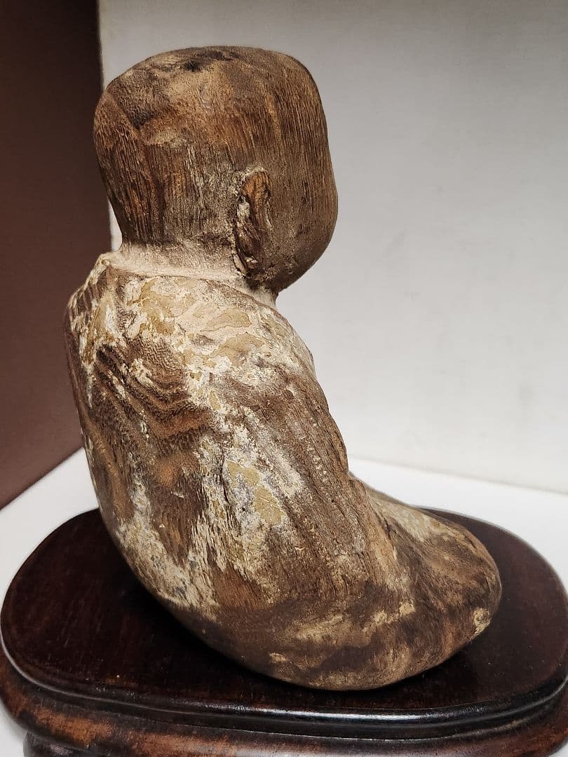 木彫り 僧侶　木製　仏像