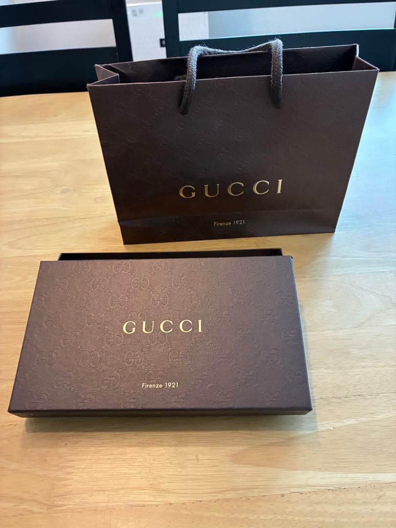GUCCI GGパターン ブラック長財布