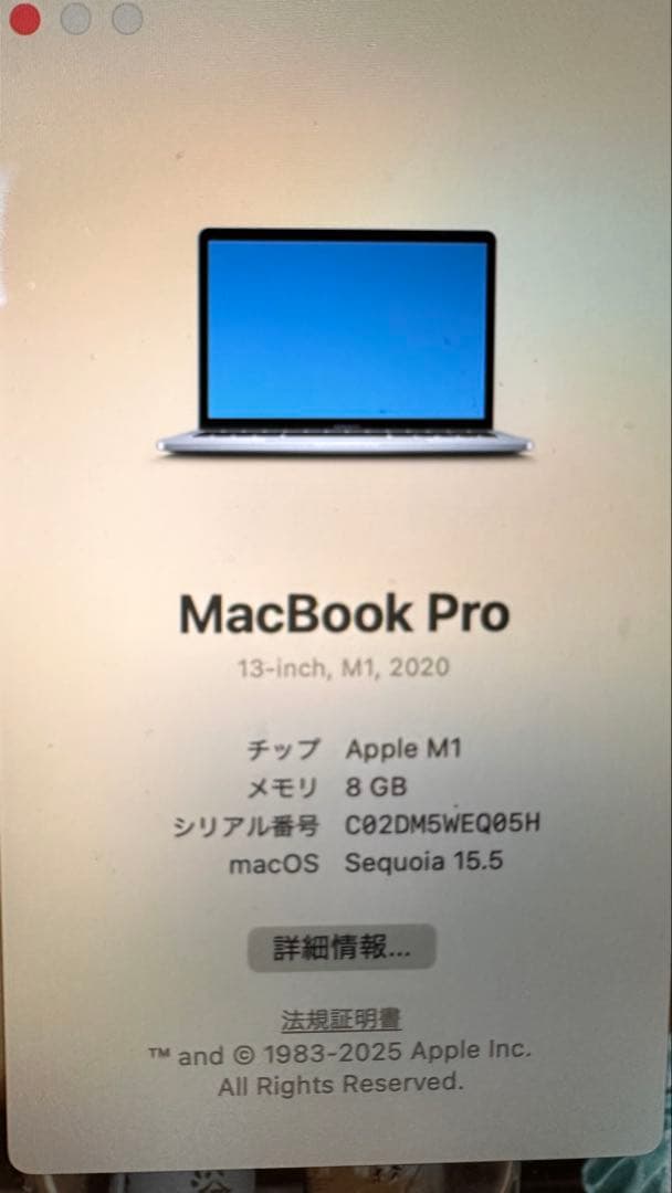 MacBook本体 MacBook Pro 13 M1 512MB 2020