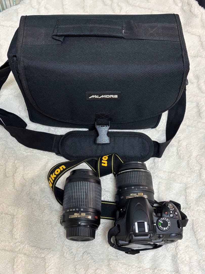 Nikon D3200 デジタル一眼レフカメラレンズ付き➕55-200mmレンズ