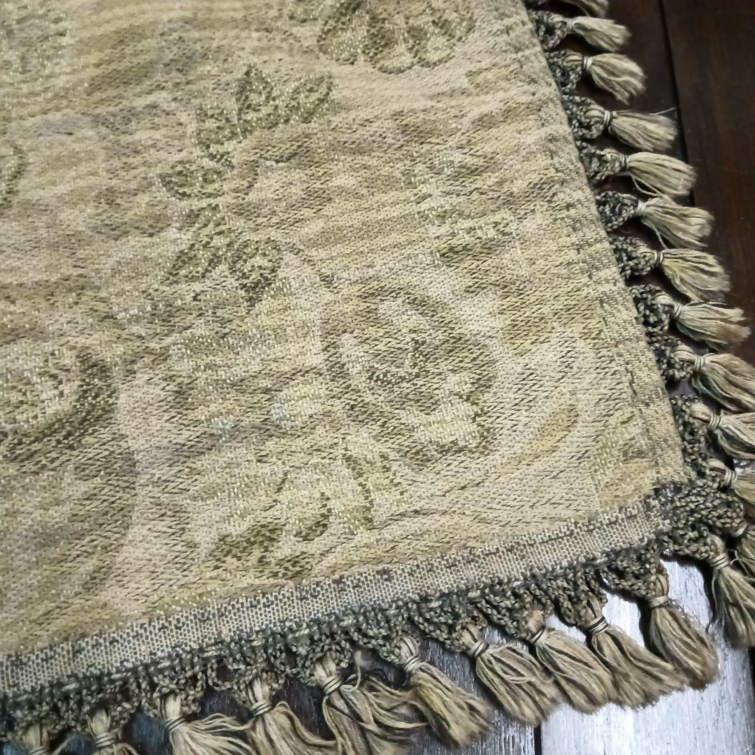 フランス　ヴィンテージ 花柄　ラグ カーペット ブロカント