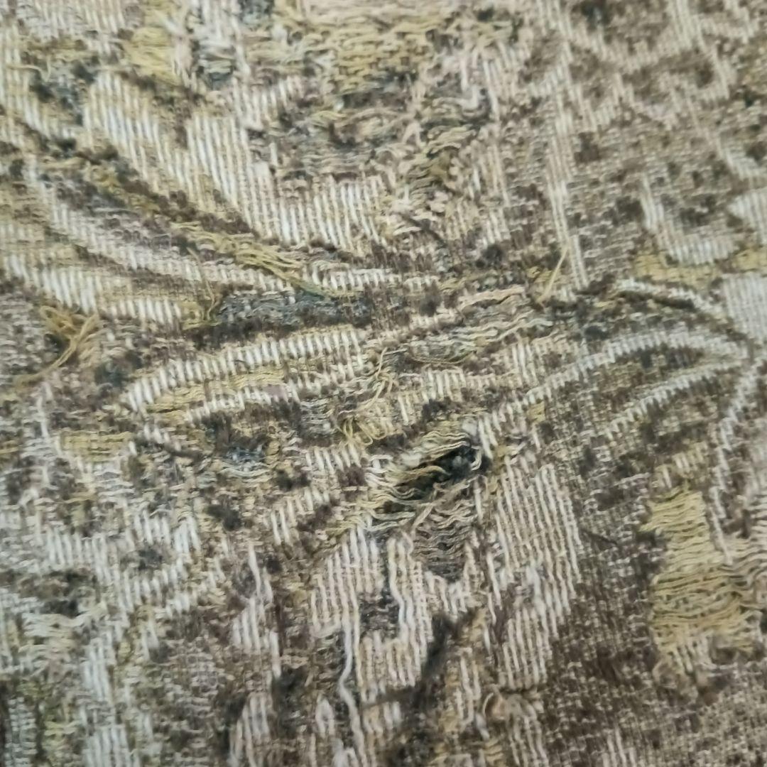 フランス　ヴィンテージ 花柄　ラグ カーペット ブロカント