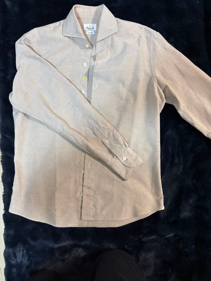 GIANNET ベージュ コットン 長袖ワイシャツ