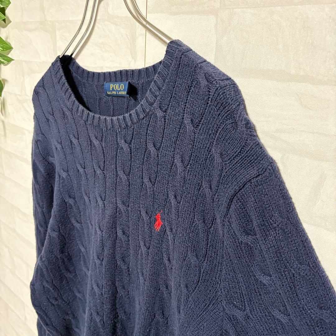 POLO RALPH LAUREN コットンケーブルニット Lサイズ