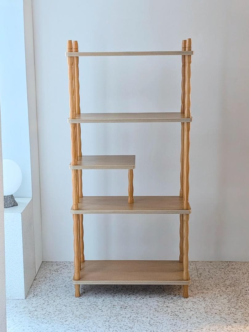 ビンテージ 木製 飾り棚 ウッド オープンシェルフ ディスプレイラック レトロ