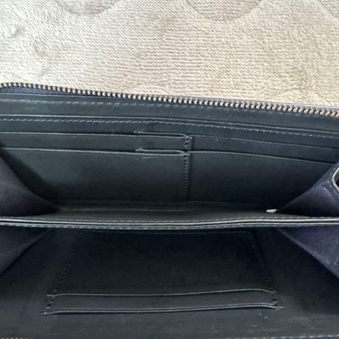 土屋鞄　ビークル　コンパクトファスナー　ロングウォレット　ダークインディゴ