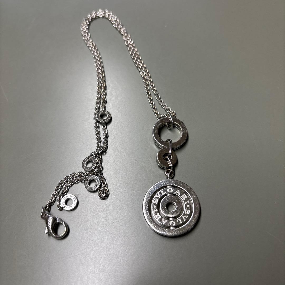 ブルガリネックレス白色金