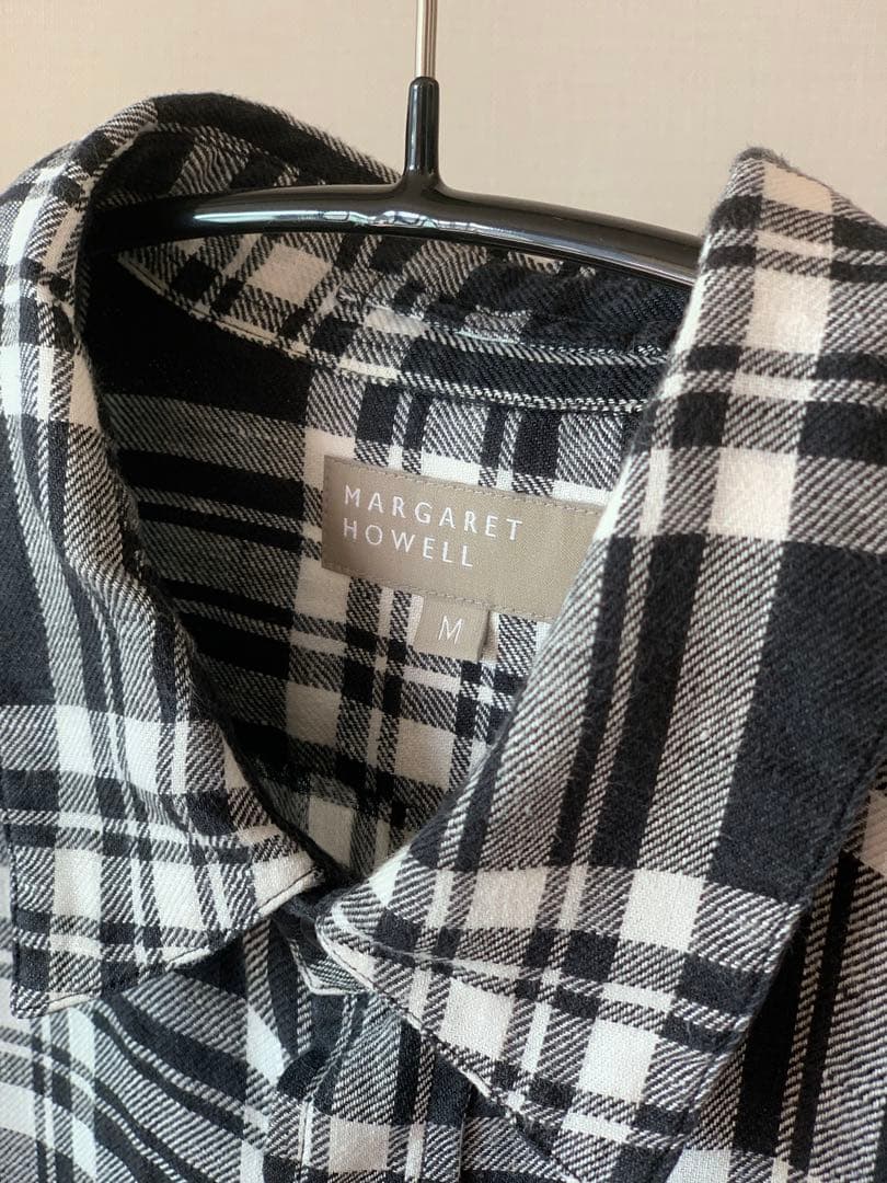 に*み様 Margaret Howell ブラック×ホワイト チェック リネンシ