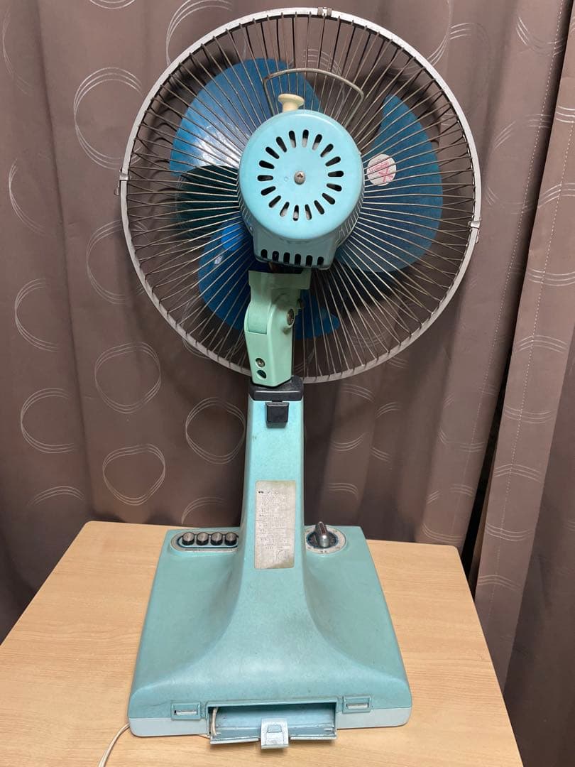 ★卓上　扇風機 水色 30cm 3段階風量★ナショナル★動作確認済み★レトロ★