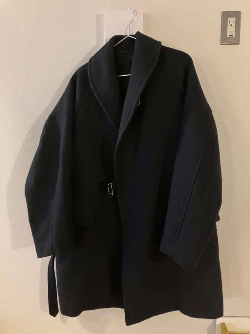 COMOLI ウール ショールカラーコート サイズ3