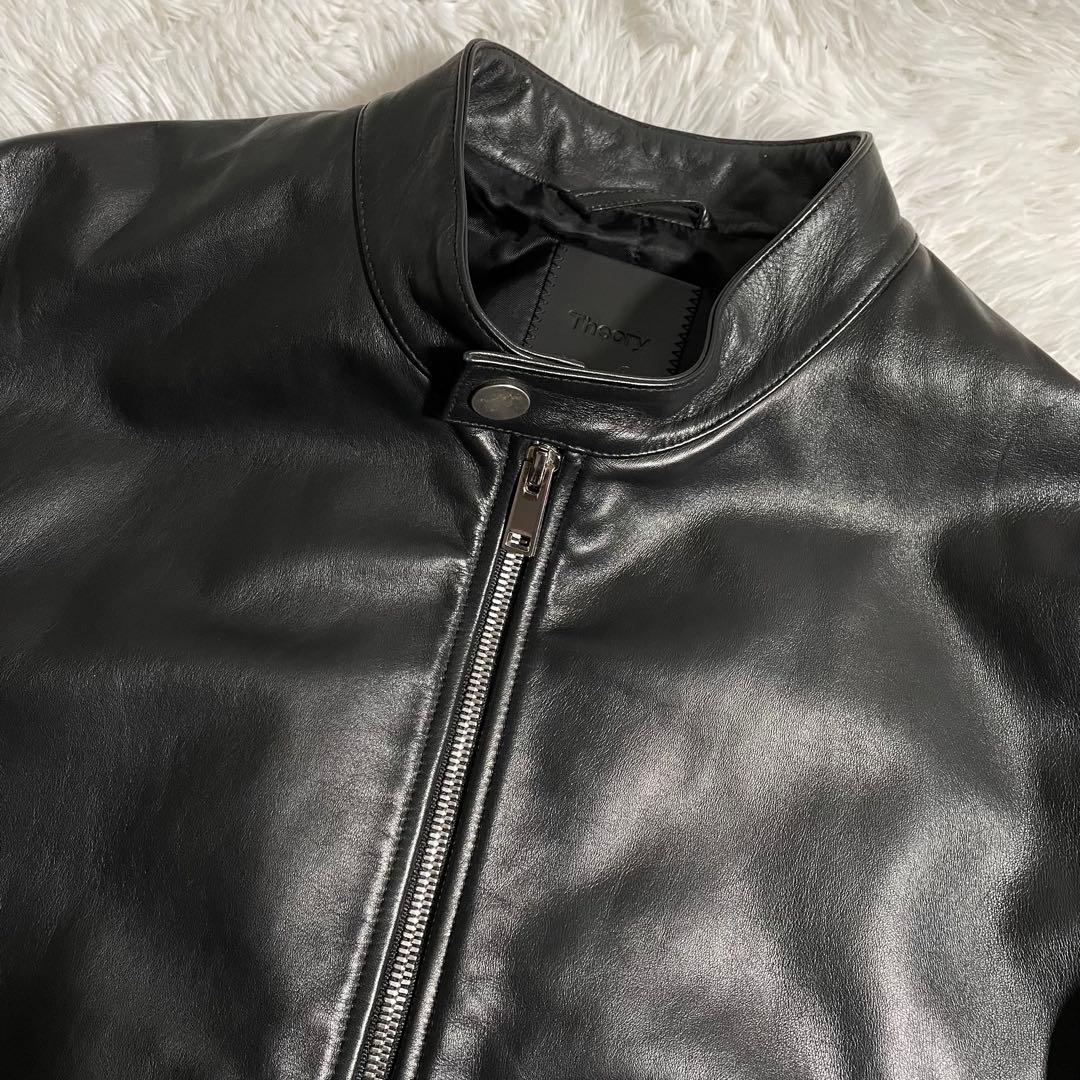 セオリー レザージャケット スタンドカラー ラムナッパレザー