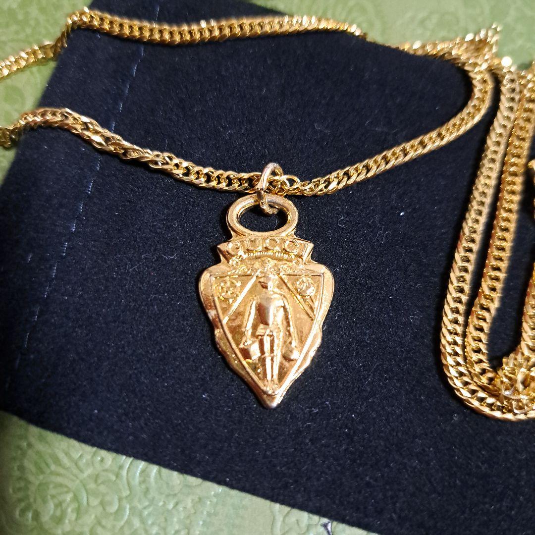 美品　GUCCI オールドグッチ チャーム 　&　チェーン50cm3㎜付き