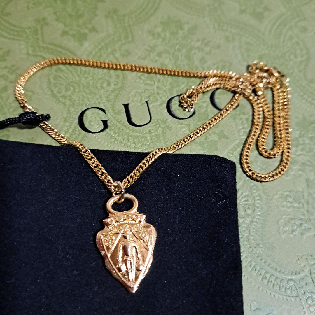 美品　GUCCI オールドグッチ チャーム 　&　チェーン50cm3㎜付き