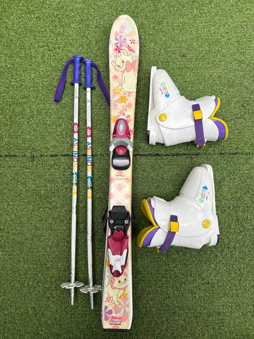 スキー３点セット　Hartスキー90cm ブーツ20cm　マリーちゃん