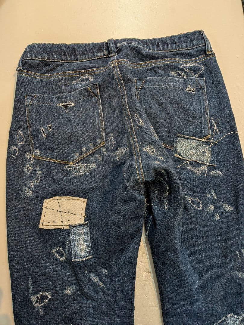 RESOND CLOTHING リサウンドクロージング　クラッシュ　ジーンズ　M