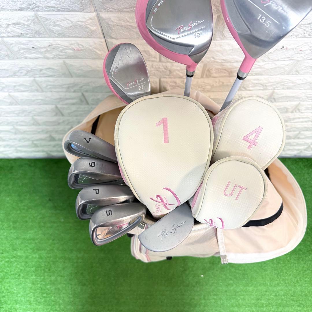 ゴルフセット　初心者応援　レディース　PureSpin 右打ち　ラウンドOK