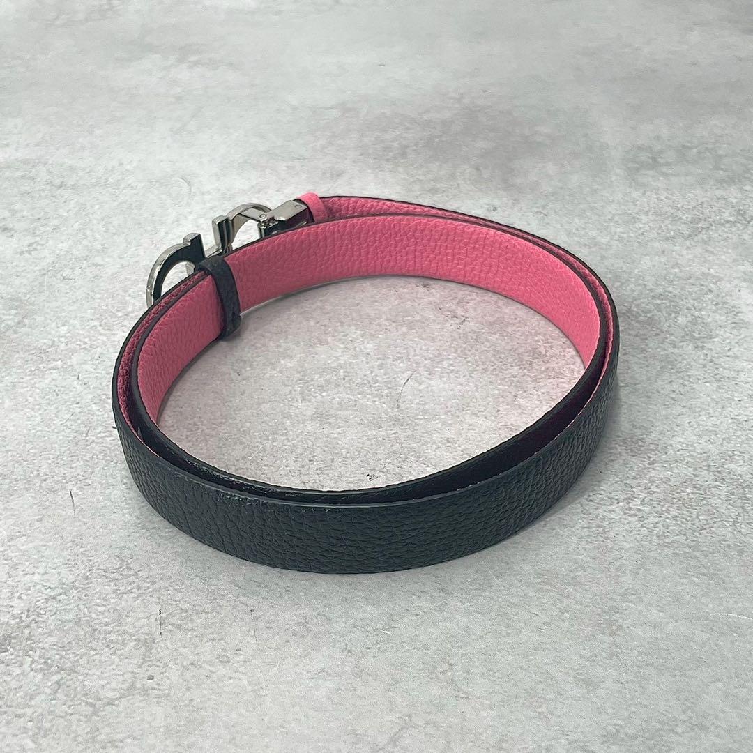 極美品◎フェラガモ　ダブルガンチーニ　ベルト　ビッグバックル　リバーシブル