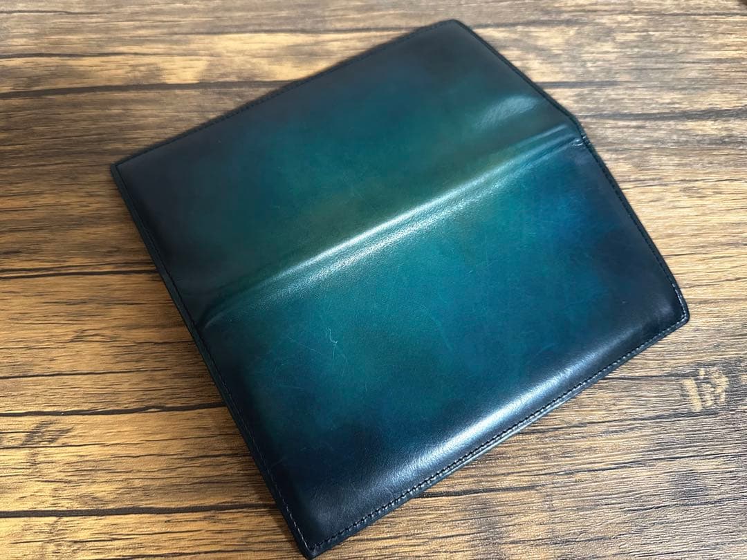 YUHAKU 長財布 ロングウォレット ブルー ベラトゥーラ