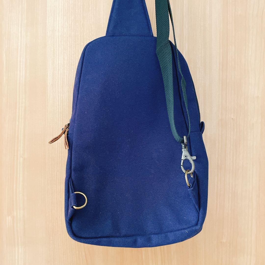 【美品】アヤノコウジ 縦型がま口ボディバッグ 祇園店限定 ヒッコリー