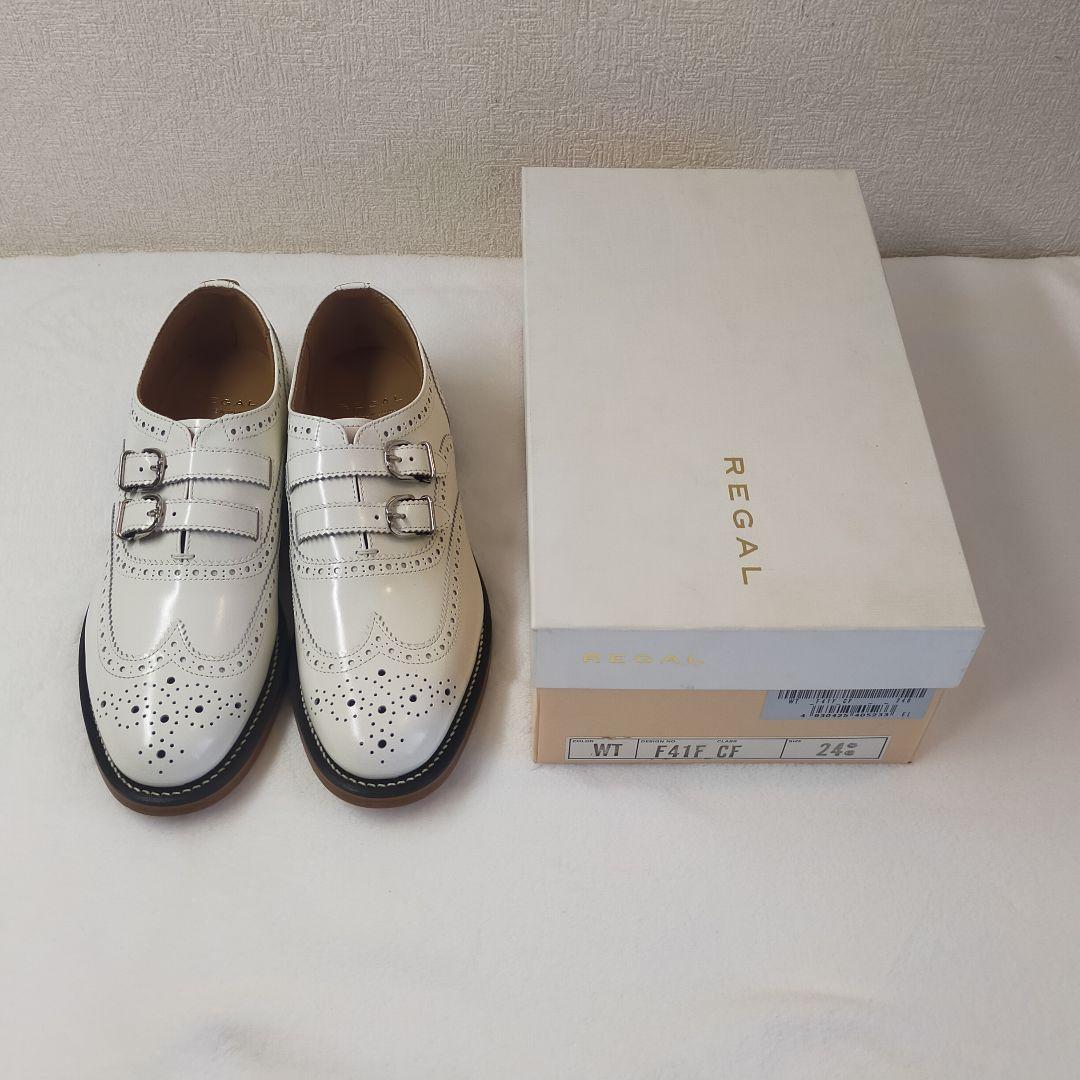 リーガル　ウィングチップ　ダブルモンクストラップ　メダリオン 24cm 未使用品