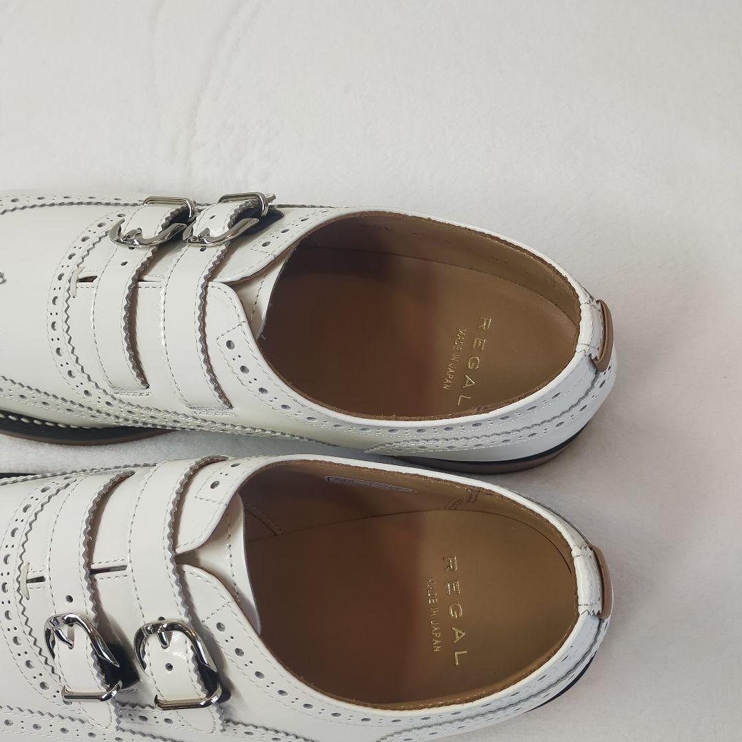 リーガル　ウィングチップ　ダブルモンクストラップ　メダリオン 24cm 未使用品