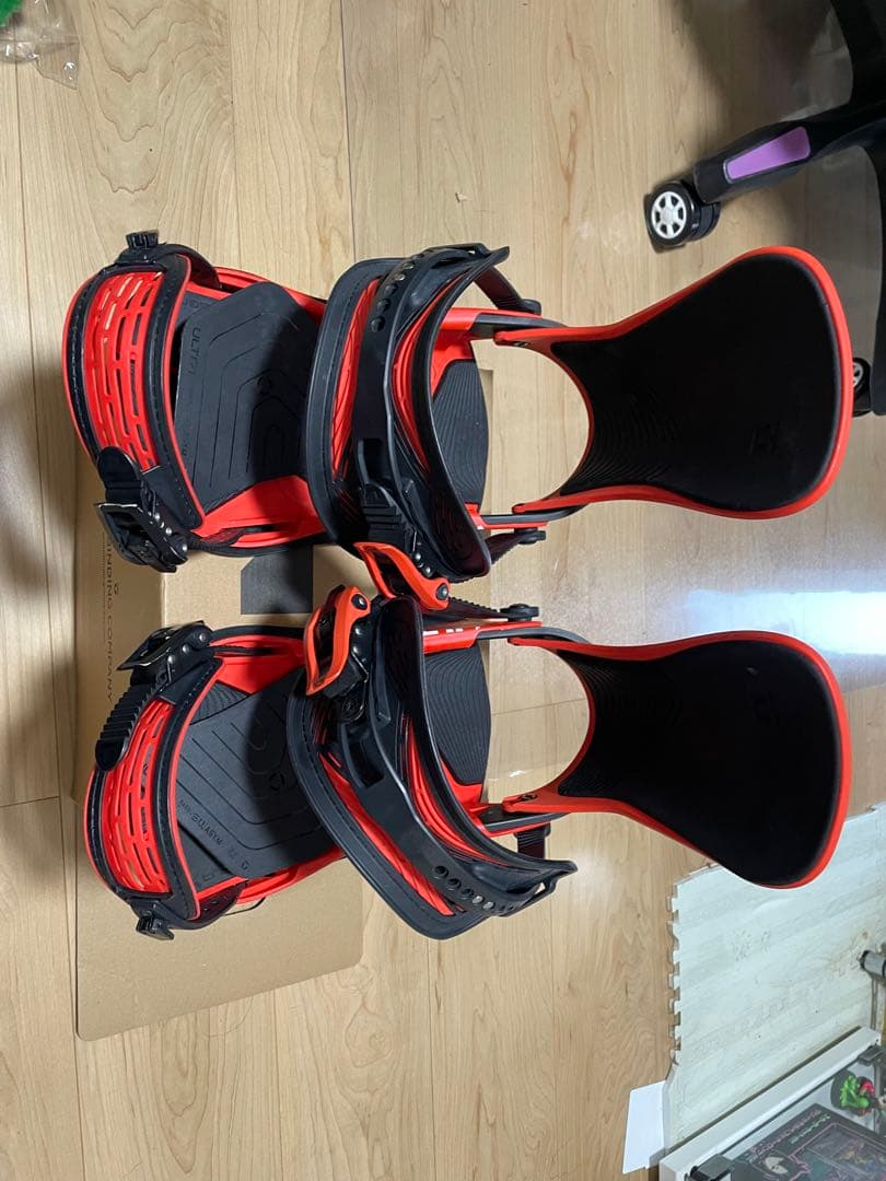 Union ultra スノーボードビンディング 赤