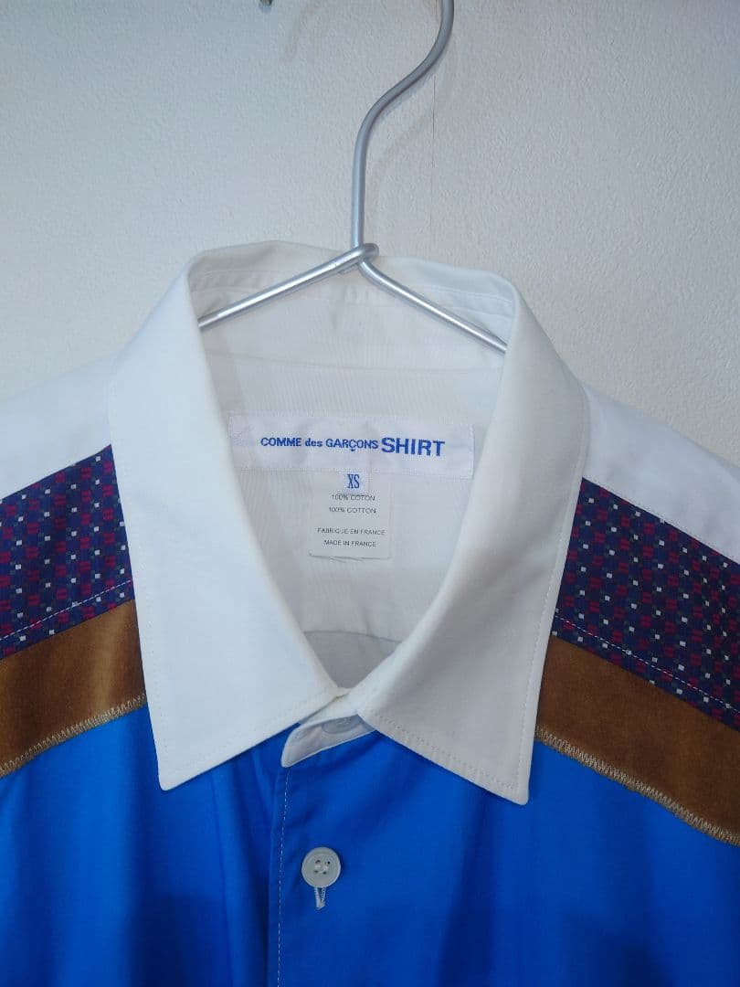 【美品】コムデ ギャルソン シャツ パッチワークシャツ サイズXS