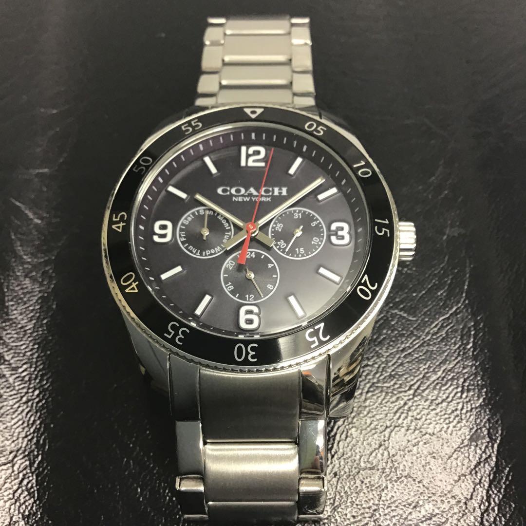 ❣️美品❣️COACH コーチ　箱無し説明書付き　メンズクォーツ腕時計 ブラック