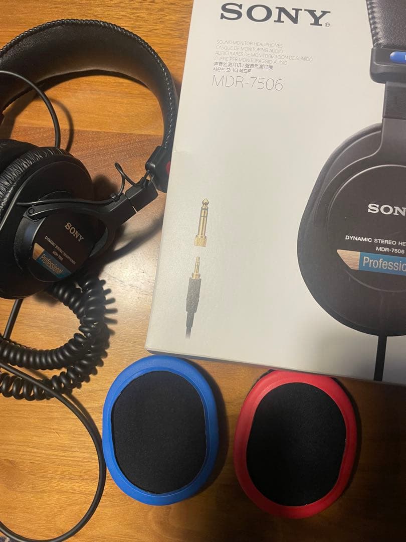 SONY MDR-7506 有線ヘッドホン　ヤクシーイヤーパッド付き