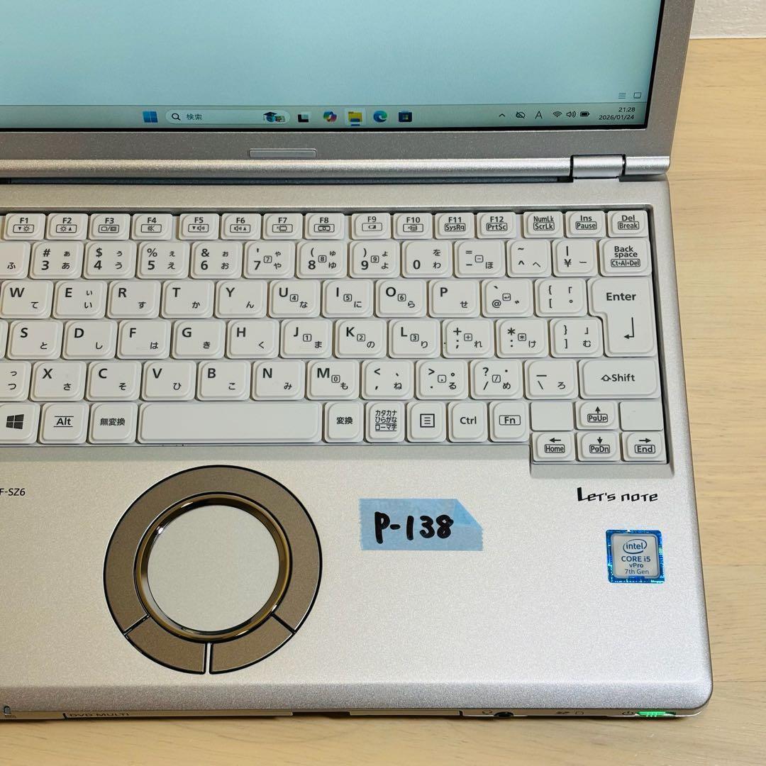 レッツノート PC Windows11 SSD DVD オフィス付き P-138