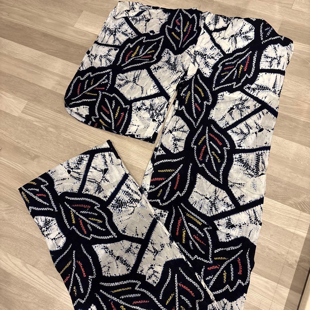 1日だけの限定特価 絞り浴衣 有松絞り 珍しい葉っぱ柄