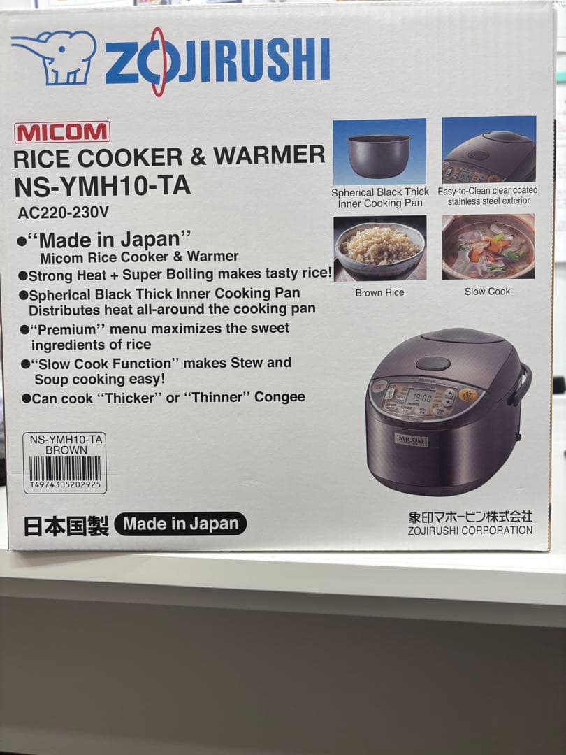 ZOJIRUSHI 炊飯器 NS-YMH10-TA 海外用