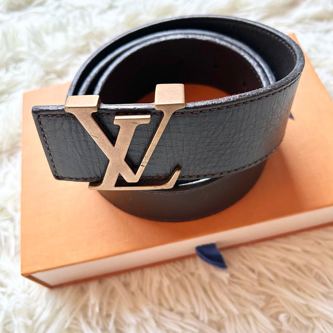 ルイヴィトン ユタ サンチュール イニシャル サイズ85 メンズ レザー ベルト