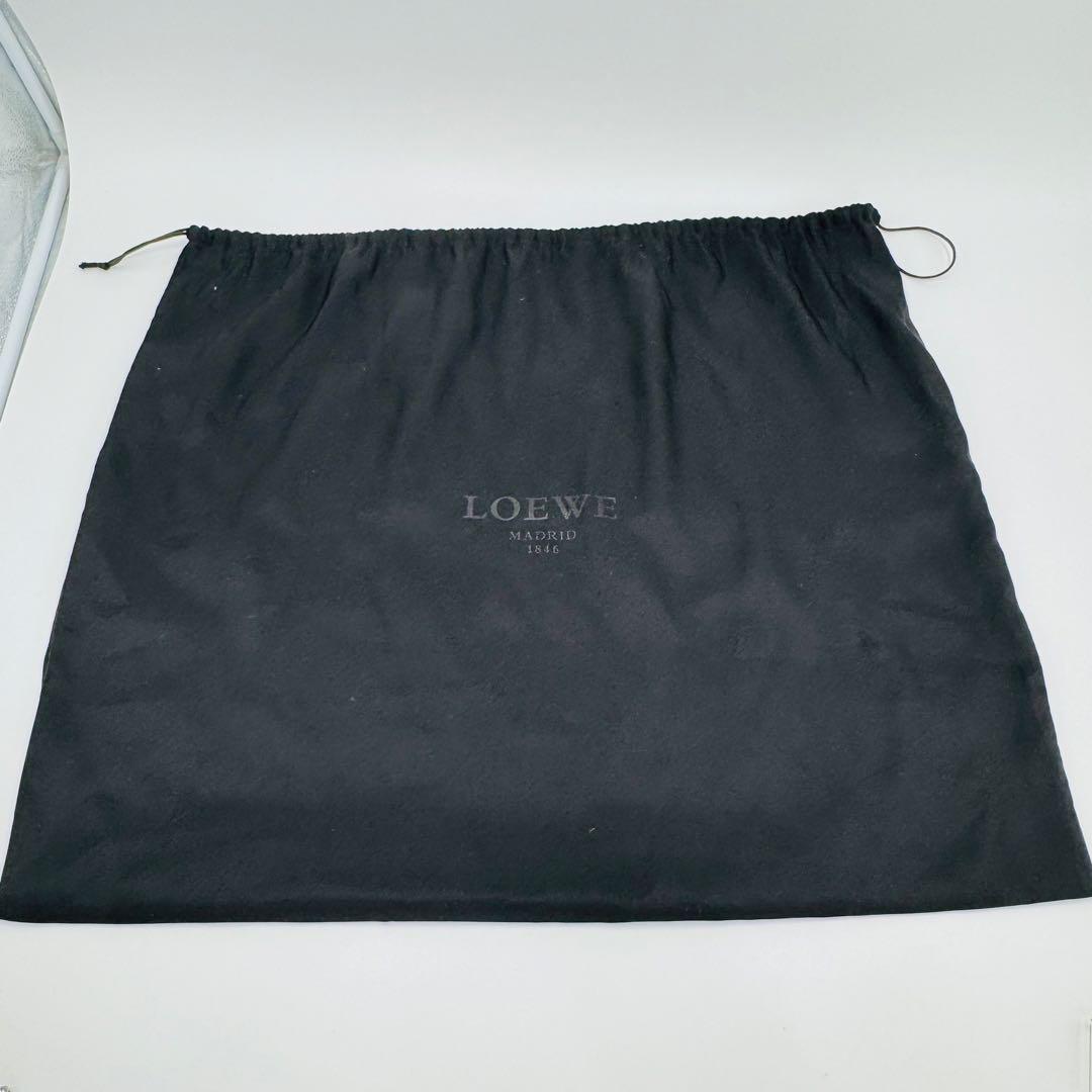 ロエベ メイ36 レザー シボ革 トートバッグ ショルダー ビジネス A4可 黒